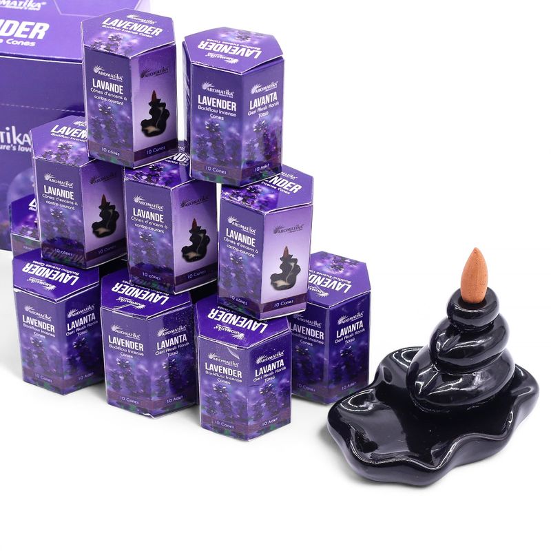 Pack de 10 Incienso Masala Backflow - Lavanda