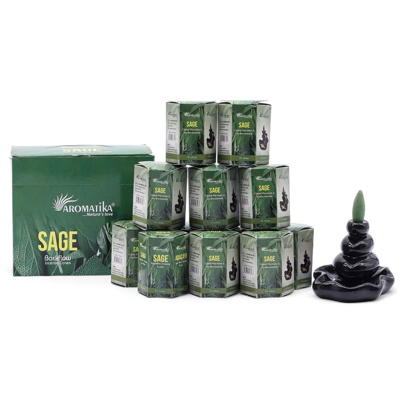 Pack de 10 Incienso Masala Backflow - Salvia