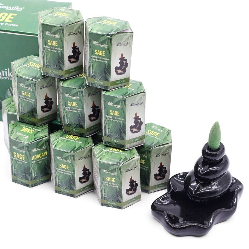 Pack de 10 Incienso Masala Backflow - Salvia