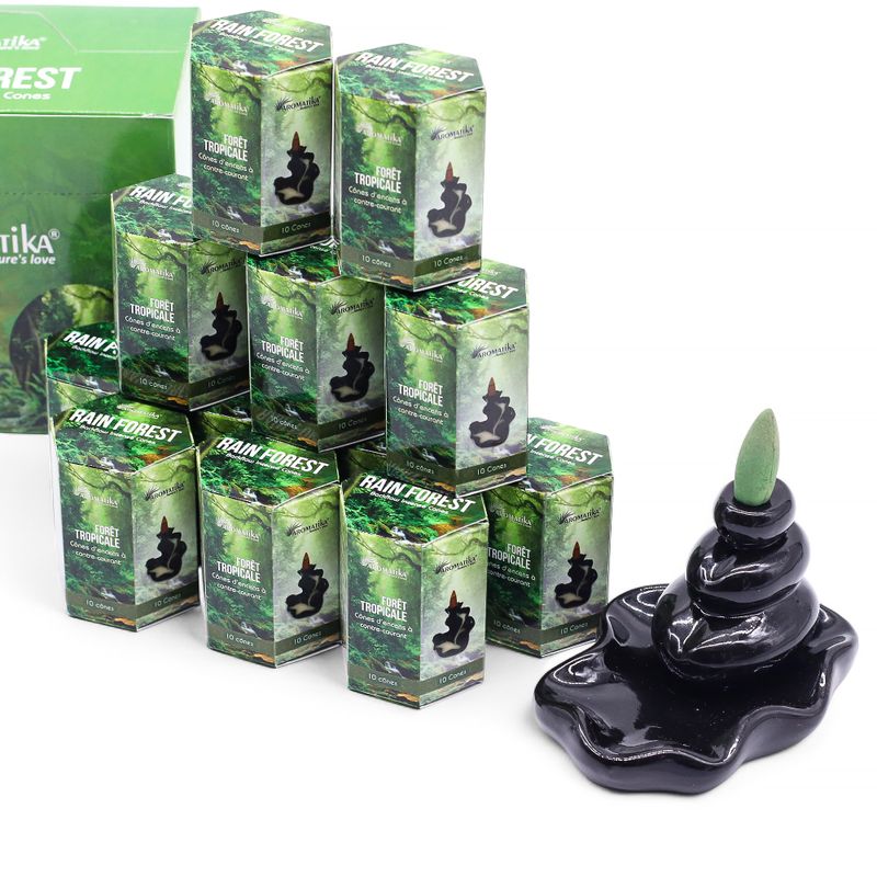 Pack de 10 Incienso Masala Backflow- Selva Lluvia