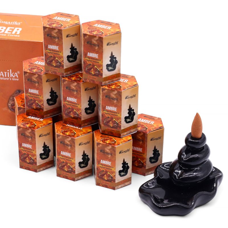 Pack de 10 Incienso Masala Backflow - Ámbar