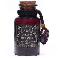 Poción de baño de hechizo de bruja antigua y amuleto de cristal de amatista - Seducción