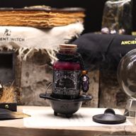 Poción de baño de hechizo de bruja antigua y amuleto de cristal de amatista - Seducción