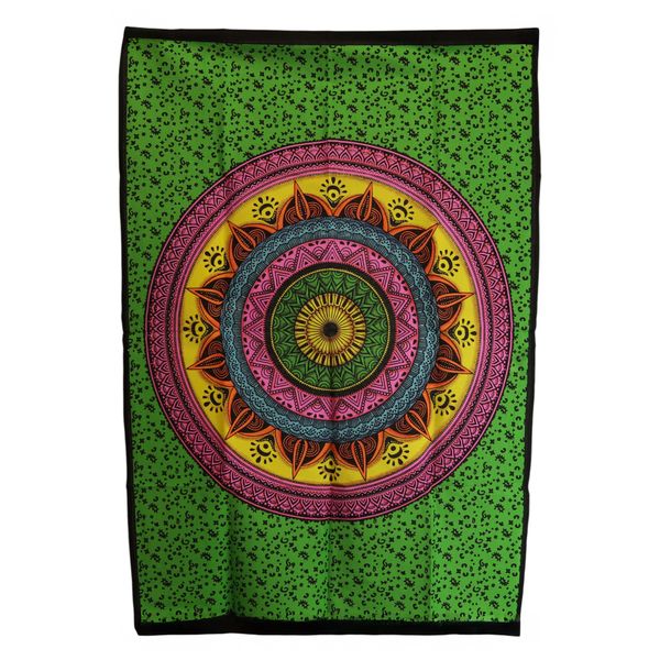 Arte de Pared de Algodón – Mandala Vibrante