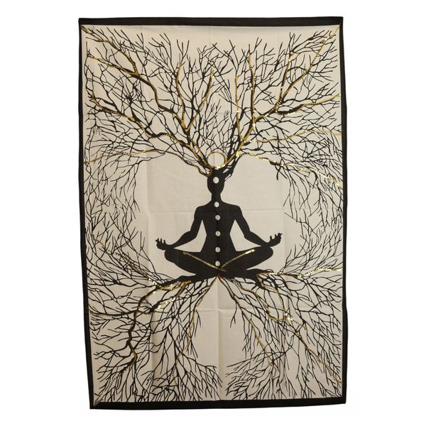 Arte de Pared de Algodón – Conexión con la Tierra del Chakra