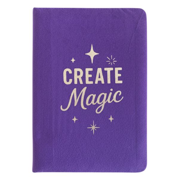 Cuaderno de Terciopelo - Crea Mágia - 80 páginas - Morado