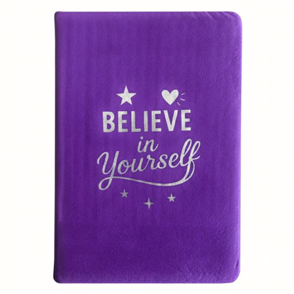 Cuaderno de Terciopelo - Cree en Ti Mismo - 80 páginas - Lavanda