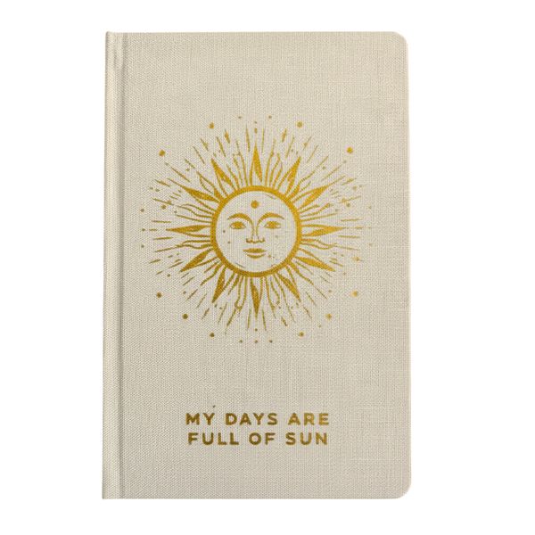 Diario de Tapa dura - Mis días están llenos de sol - 120 páginas - Marfil y Dorado