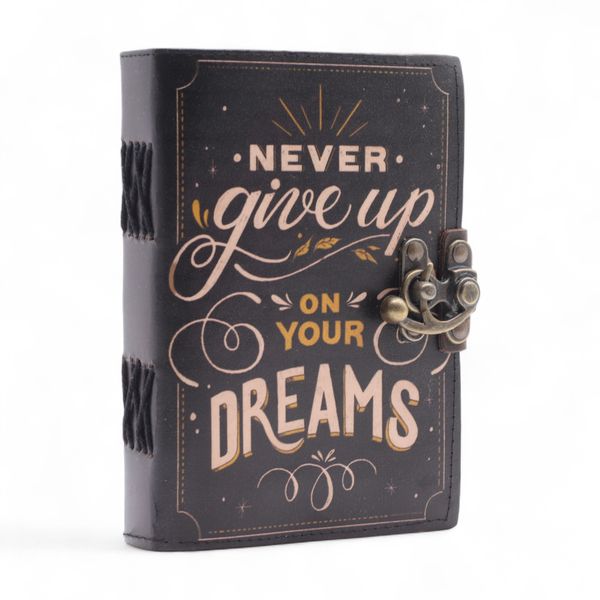 Cuadernos de Cuero Estampado - Nunca te Rindas ante tus Sueños
