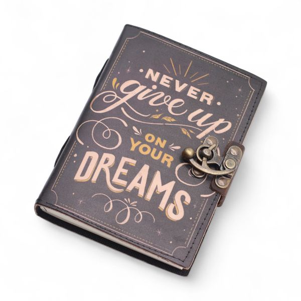 Cuadernos de Cuero Estampado - Nunca te Rindas ante tus Sueños