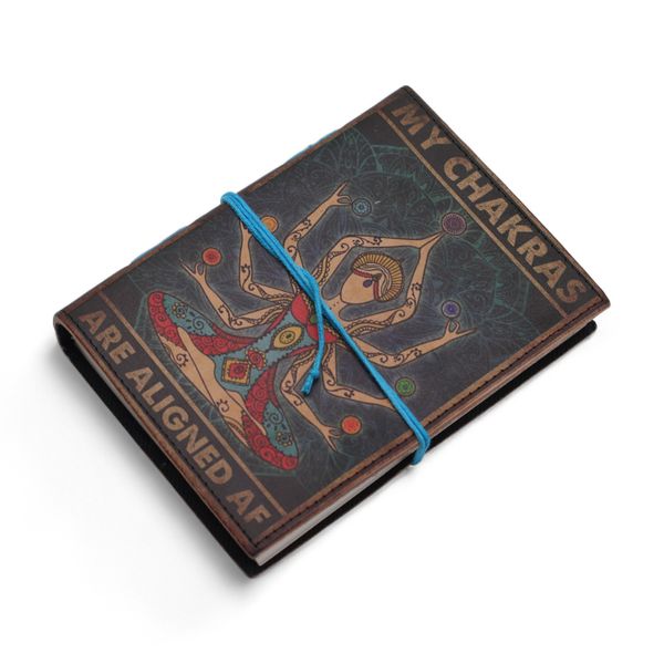 Cuadernos de Cuero Estampado- Mis chakras están Alineados