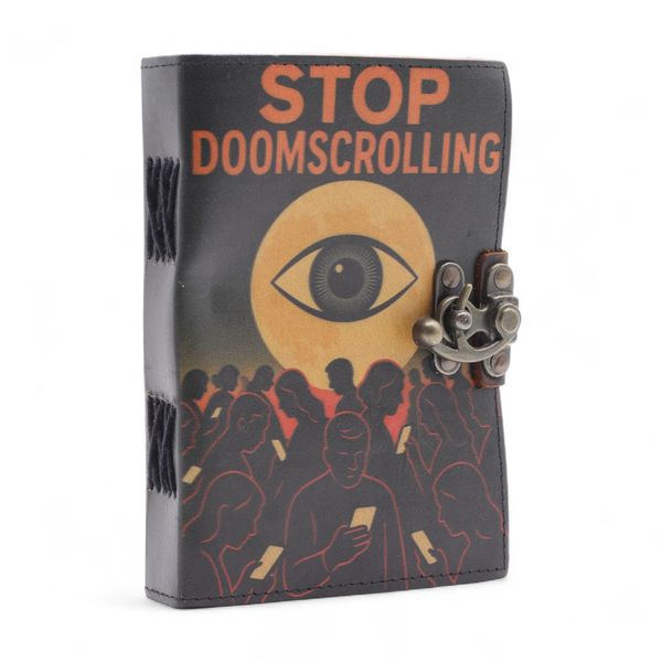 Cuadernos con Impresión en Cuero - Deja de Hacer Doomscrolling