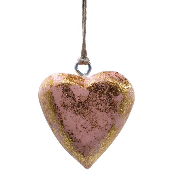 Corazones de Madera Decorativos Grandes - Oro Rosa (50) - en Tarro Expositor