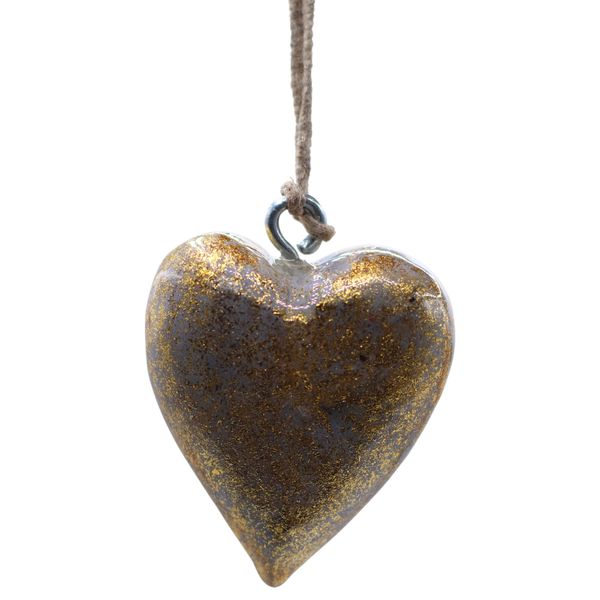Corazones de Madera Decorativos Grandes - Lavanda Dorada (50) - en Tarro Expositor