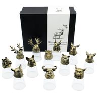 Vasos de chupito (25 ml) - Criaturas del bosque y místicas - Bronce antiguo