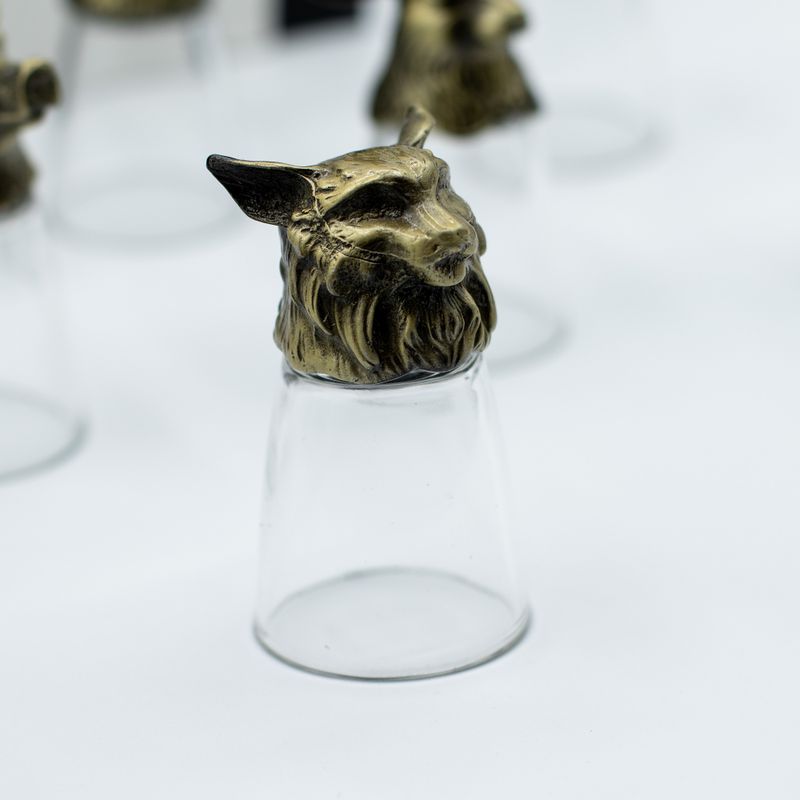 Vasos de chupito (25 ml) - Criaturas del bosque y místicas - Bronce antiguo