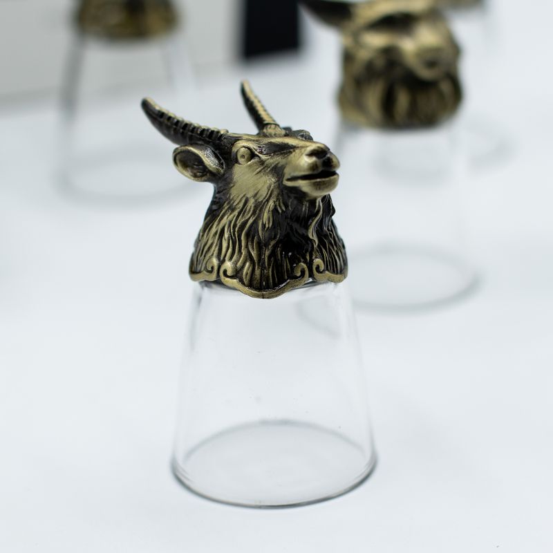Vasos de chupito (25 ml) - Criaturas del bosque y místicas - Bronce antiguo