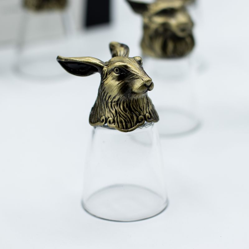 Vasos de chupito (25 ml) - Criaturas del bosque y místicas - Bronce antiguo