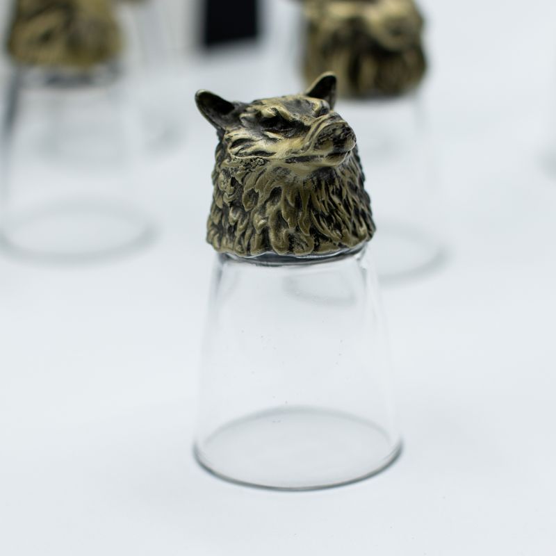 Vasos de chupito (25 ml) - Criaturas del bosque y místicas - Bronce antiguo