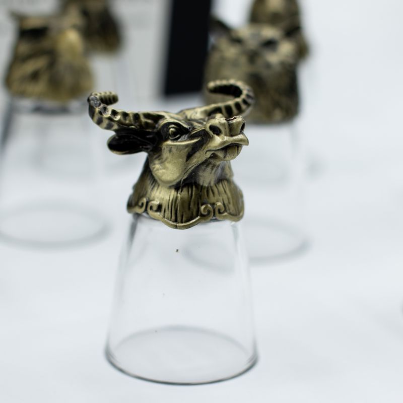Vasos de chupito (25 ml) - Criaturas del bosque y místicas - Bronce antiguo