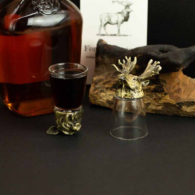 Vasos de chupito (25 ml) - Criaturas del bosque y místicas - Bronce antiguo