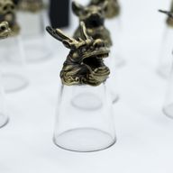 Vasos de chupito (25 ml) - Criaturas del zodiaco chino - Bronce antiguo