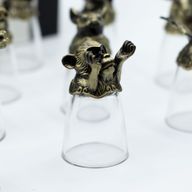Vasos de chupito (25 ml) - Criaturas del zodiaco chino - Bronce antiguo