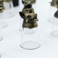 Vasos de chupito (25 ml) - Criaturas del zodiaco chino - Bronce antiguo