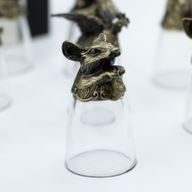 Vasos de chupito (25 ml) - Criaturas del zodiaco chino - Bronce antiguo