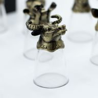 Vasos de chupito (25 ml) - Criaturas del zodiaco chino - Bronce antiguo