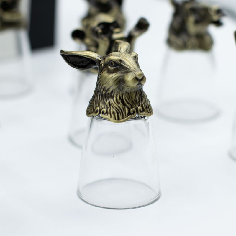 Vasos de chupito (25 ml) - Criaturas del zodiaco chino - Bronce antiguo