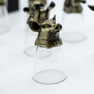 Vasos de chupito (25 ml) - Criaturas del zodiaco chino - Bronce antiguo