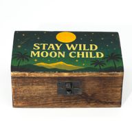 Caja de Madera Mediana Esmaltada - Stay Wild Moon Child