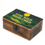 Caja de Madera Mediana Esmaltada - Stay Wild Moon Child