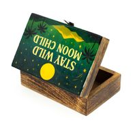 Caja de Madera Mediana Esmaltada - Stay Wild Moon Child