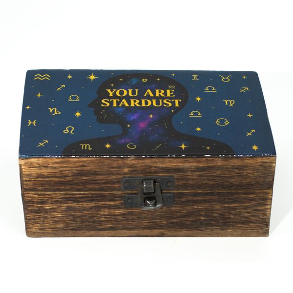 Caja de Madera Mediana Esmaltada - You are Stardust