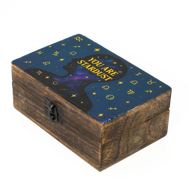 Caja de Madera Mediana Esmaltada - You are Stardust