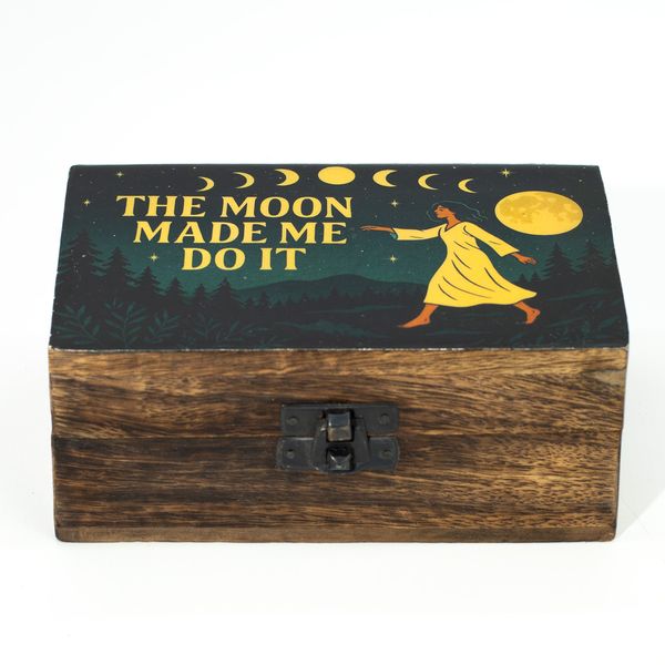 Caja de Madera Mediana Esmaltada - The Moon Made me Do It
