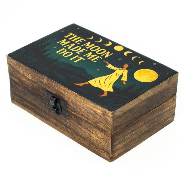 Caja de Madera Mediana Esmaltada - The Moon Made me Do It