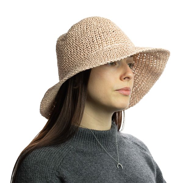 Sombrero de Paja Flexible - Rosa rubor