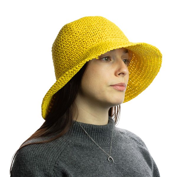 Sombrero de Paja Flexible - Amarillo