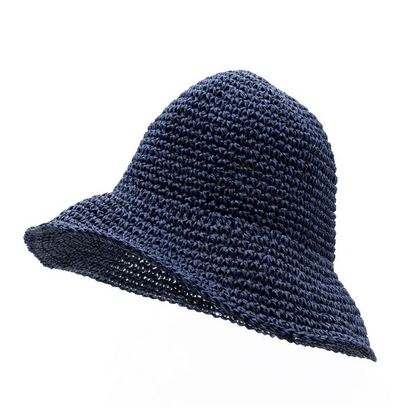 Sombrero de Paja Flexible - Azul marino