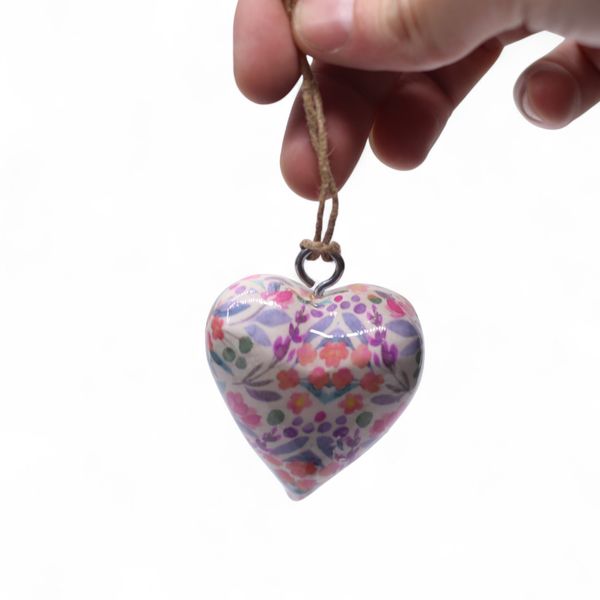 Corazones de Madera Decorativos Grandes - Floral Bonito (50) - en Tarro Expositor