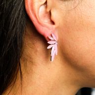 Pendientes de Cristal Vintage - Hadas - Cuarzo Rosa