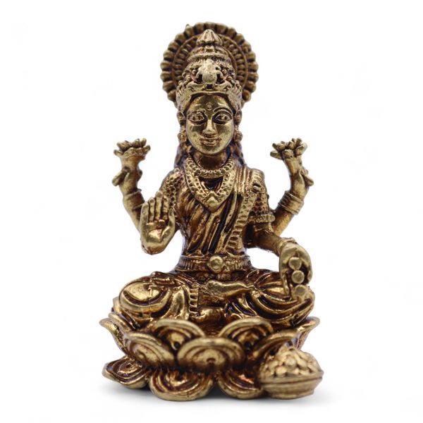 Dioses Miniatura de Latón - Laxmi (52 g),49 mm