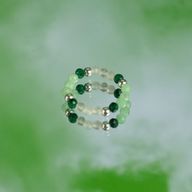 Conjunto de anillos de gema del espíritu de la ninfa - Espíritu del Bosque