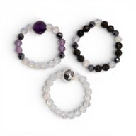 Conjunto de Anillos con Gemas de Espíritu Ninfa - Luna Llena