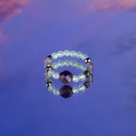Conjunto de Anillos con Gemas de Espíritu Ninfa - Luna Llena