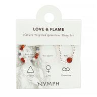 Conjunto de Anillos con Gemas de Espíritu Ninfa - Amor y Llama