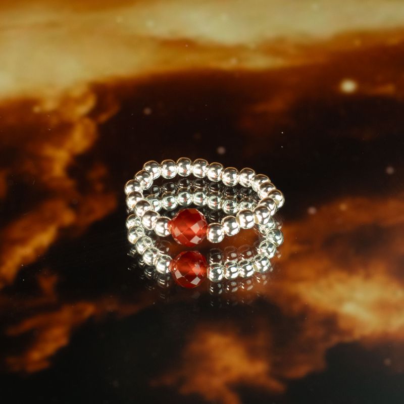 Conjunto de Anillos con Gemas de Espíritu Ninfa - Amor y Llama
